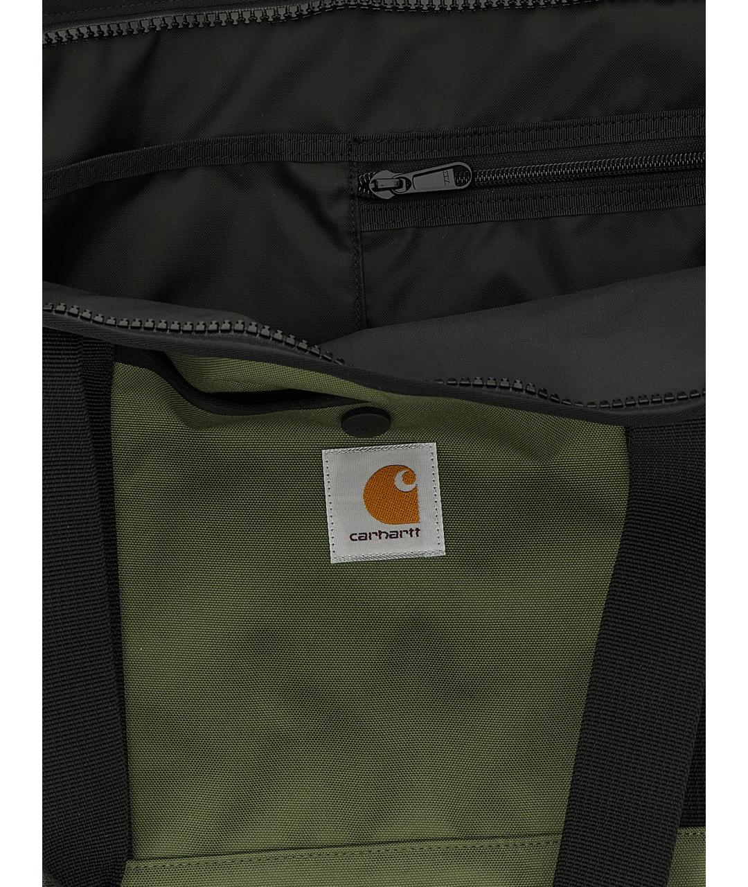 CARHARTT WIP Зеленая синтетическая сумка тоут, фото 4
