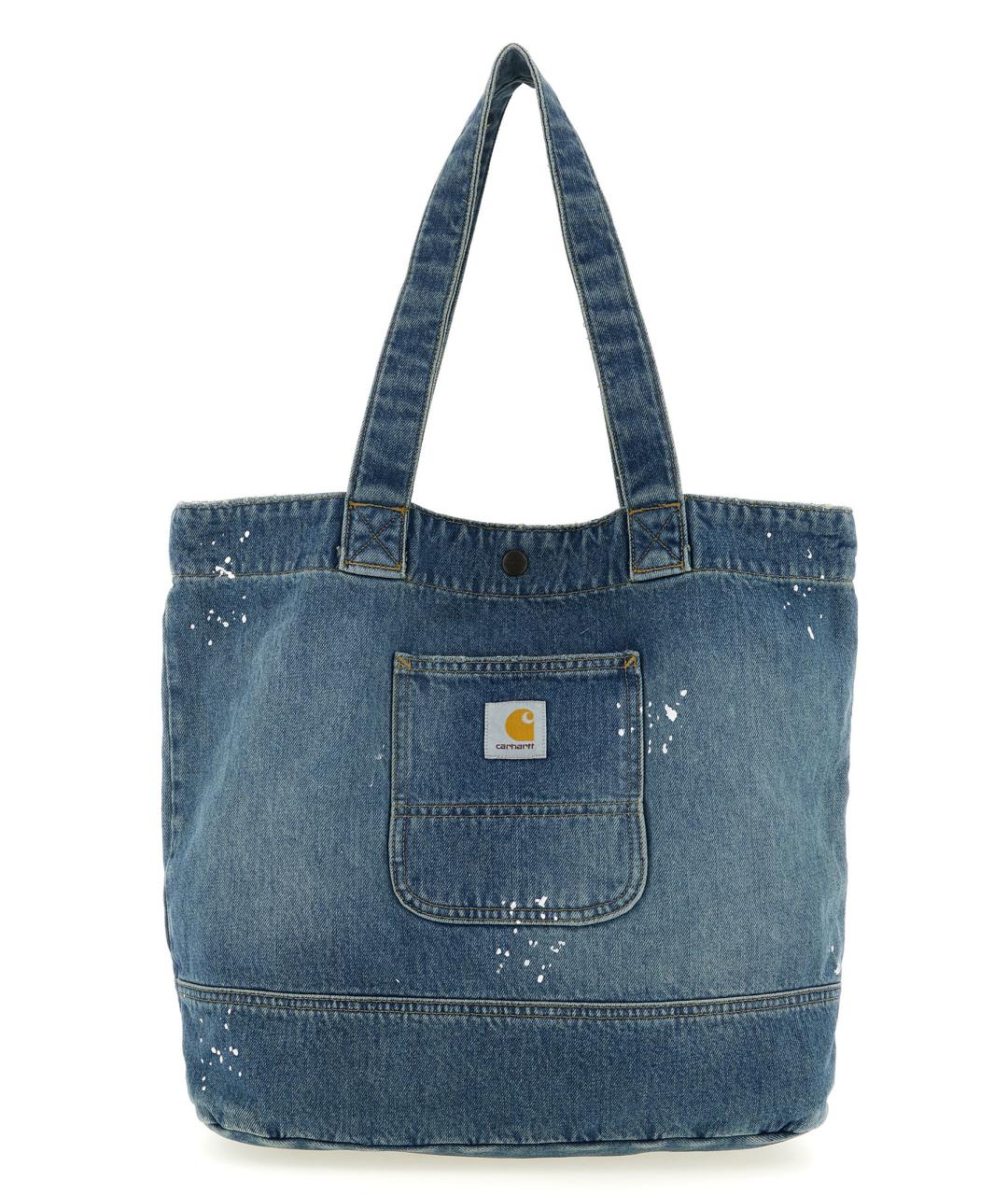 CARHARTT WIP Синяя хлопковая сумка тоут, фото 1