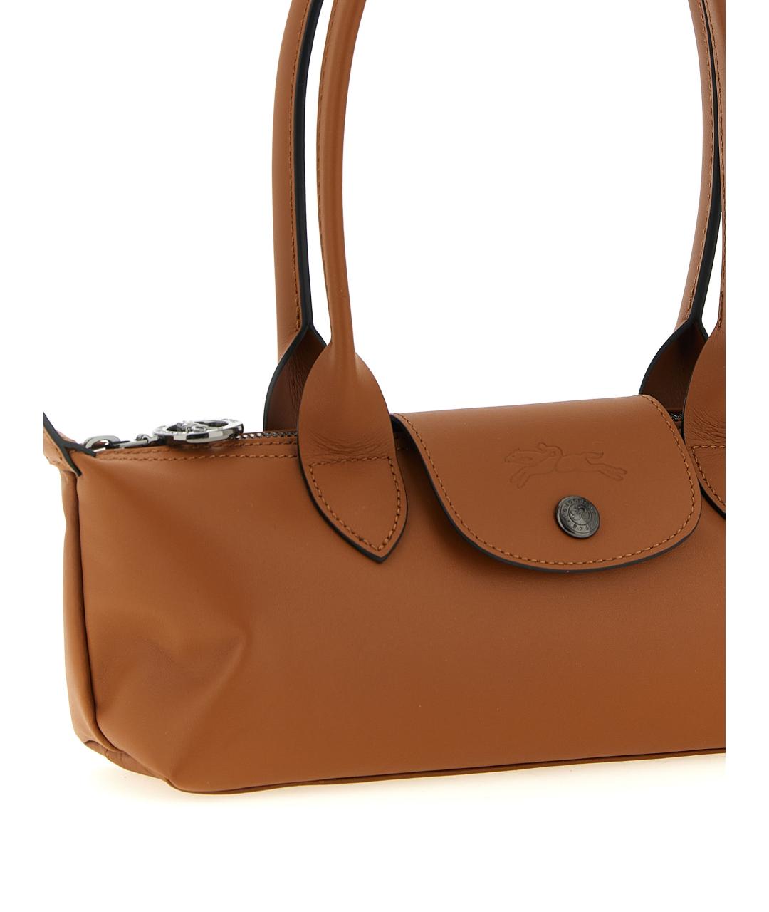 LONGCHAMP Коричневая кожаная сумка через плечо, фото 3