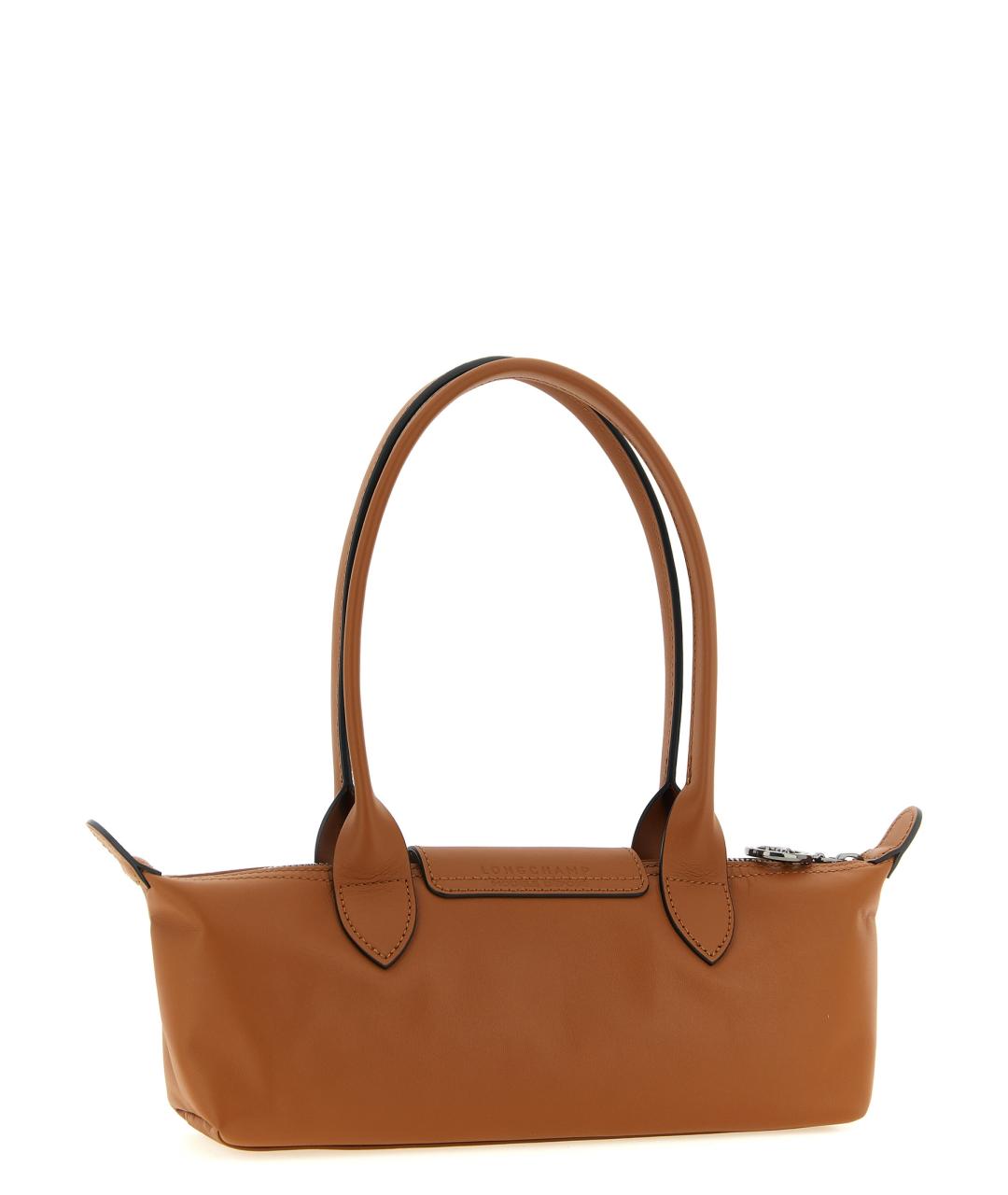 LONGCHAMP Коричневая кожаная сумка через плечо, фото 2