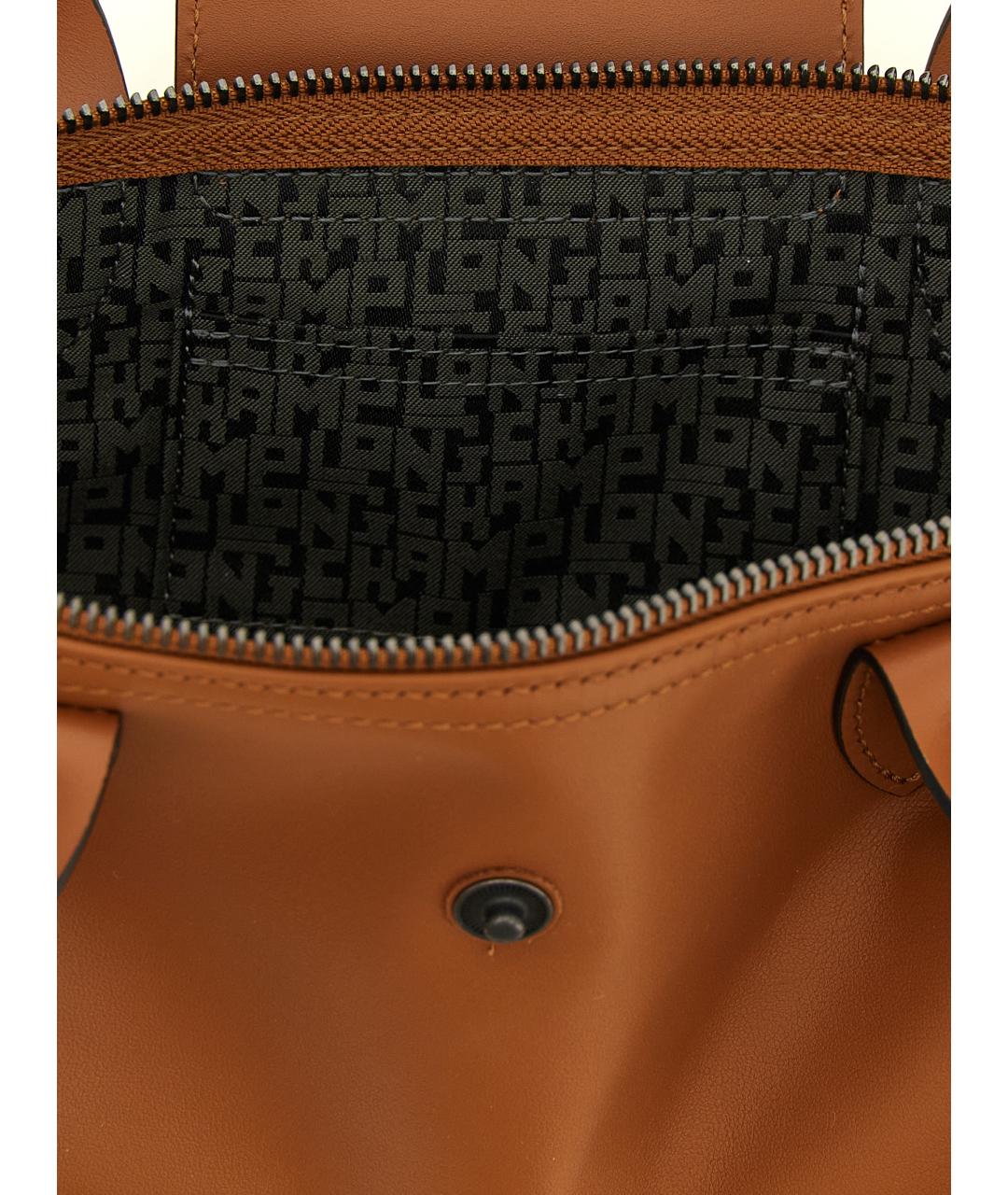 LONGCHAMP Коричневая кожаная сумка через плечо, фото 4