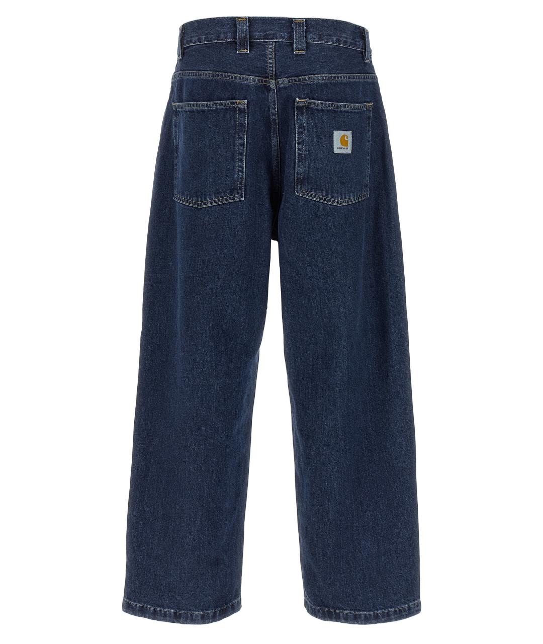 CARHARTT WIP Темно-синие хлопковые прямые джинсы, фото 2