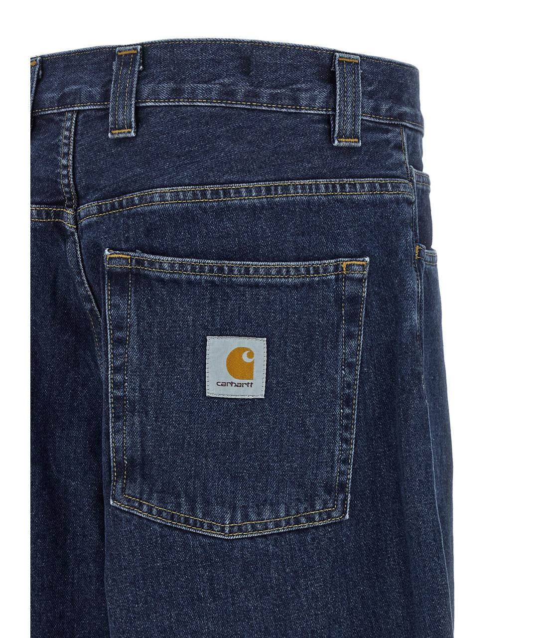 CARHARTT WIP Темно-синие хлопковые прямые джинсы, фото 4