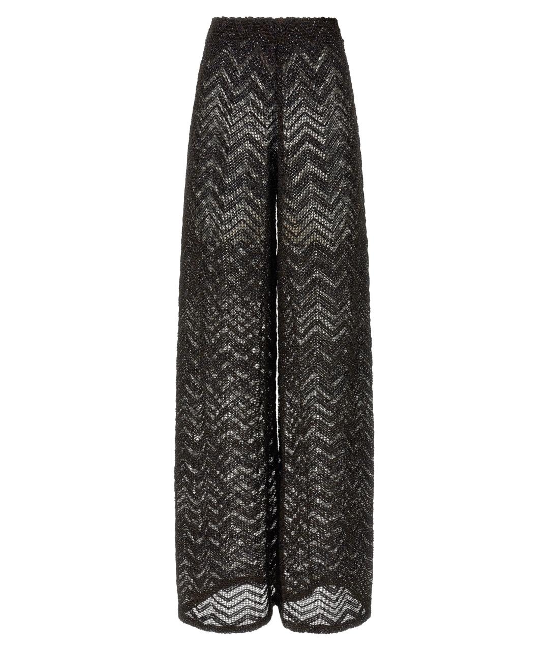 MISSONI Коричневые вискозные прямые брюки, фото 1