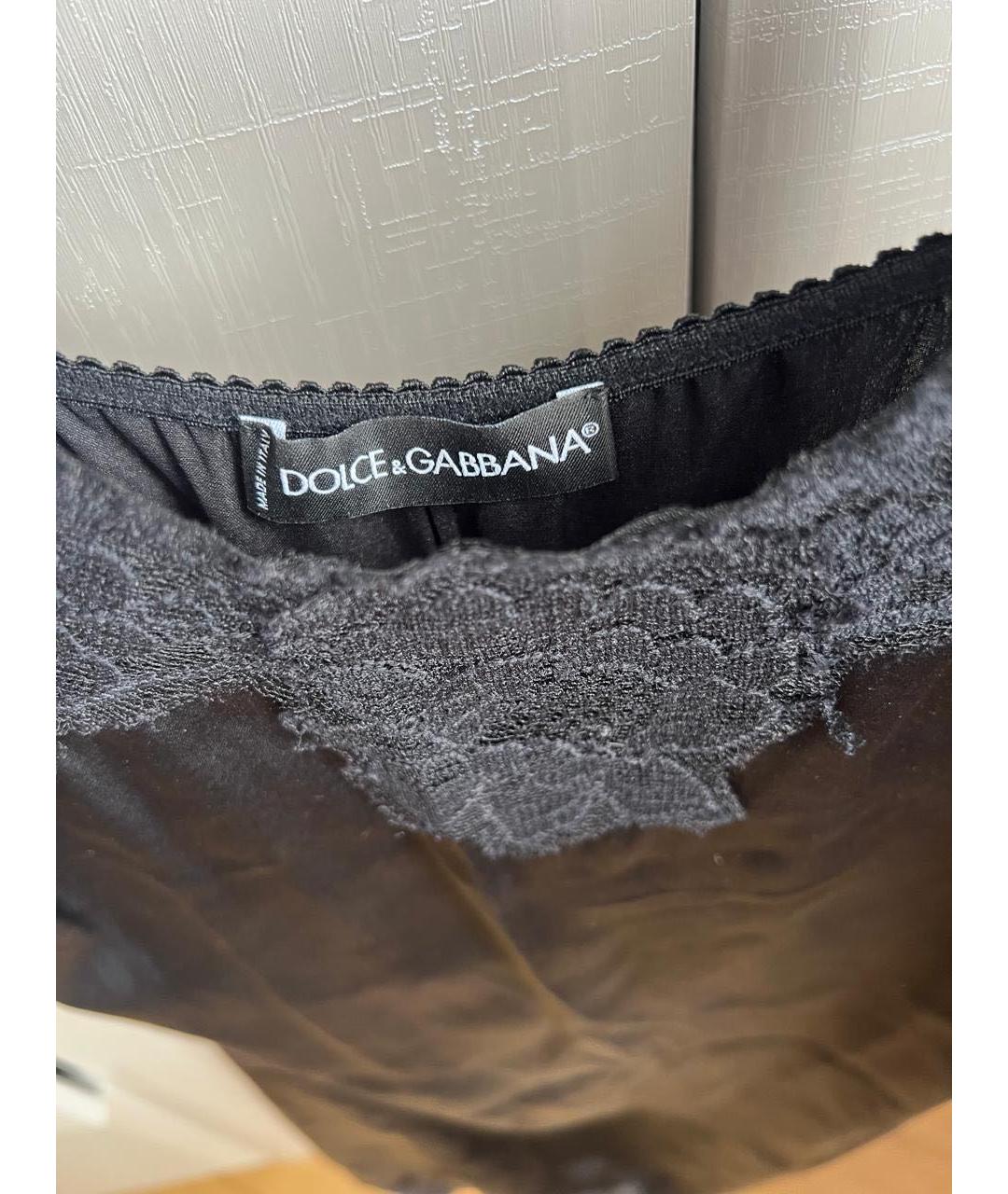 DOLCE&GABBANA Черное шелковое платье, фото 4