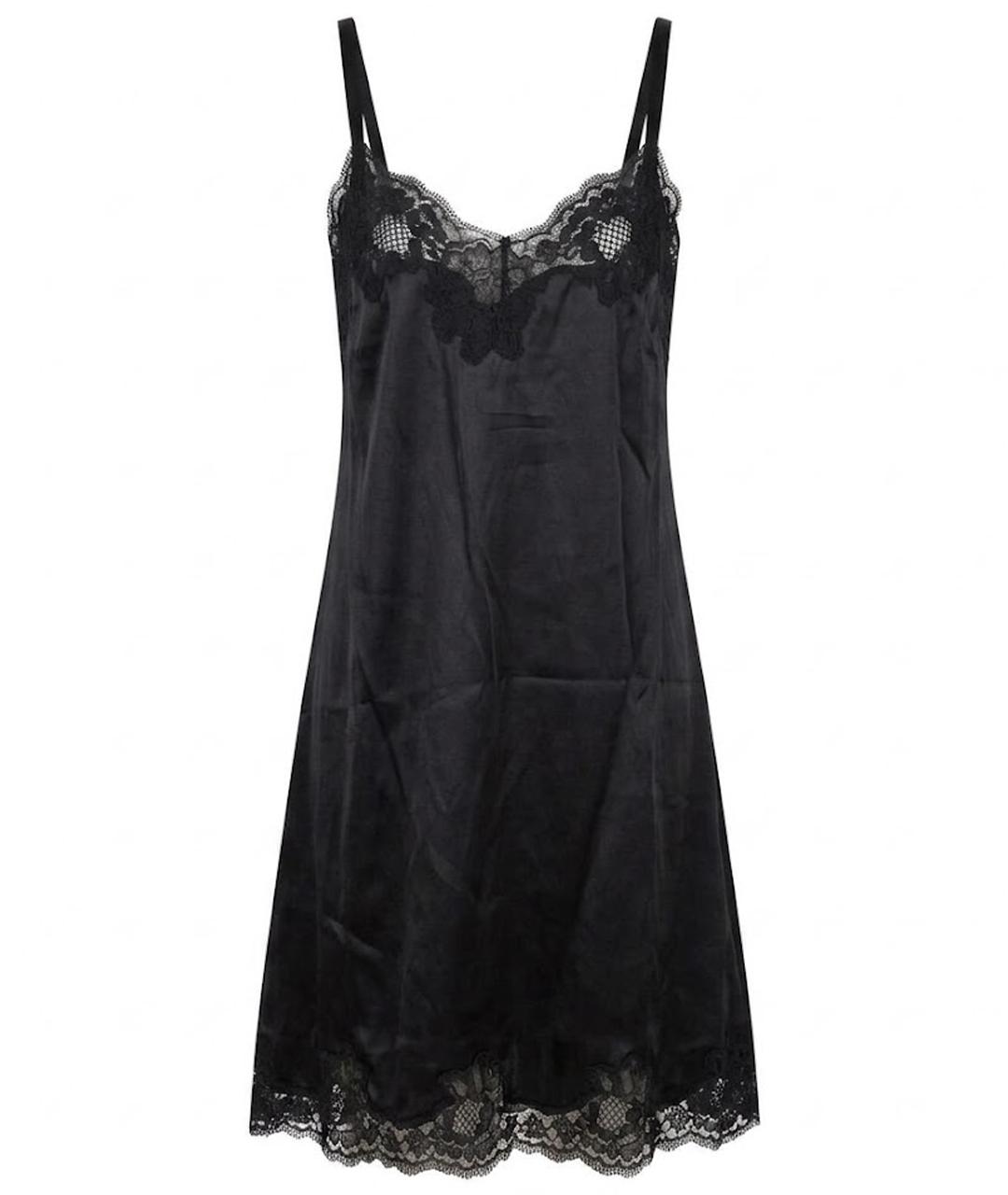 DOLCE&GABBANA Черное шелковое платье, фото 1