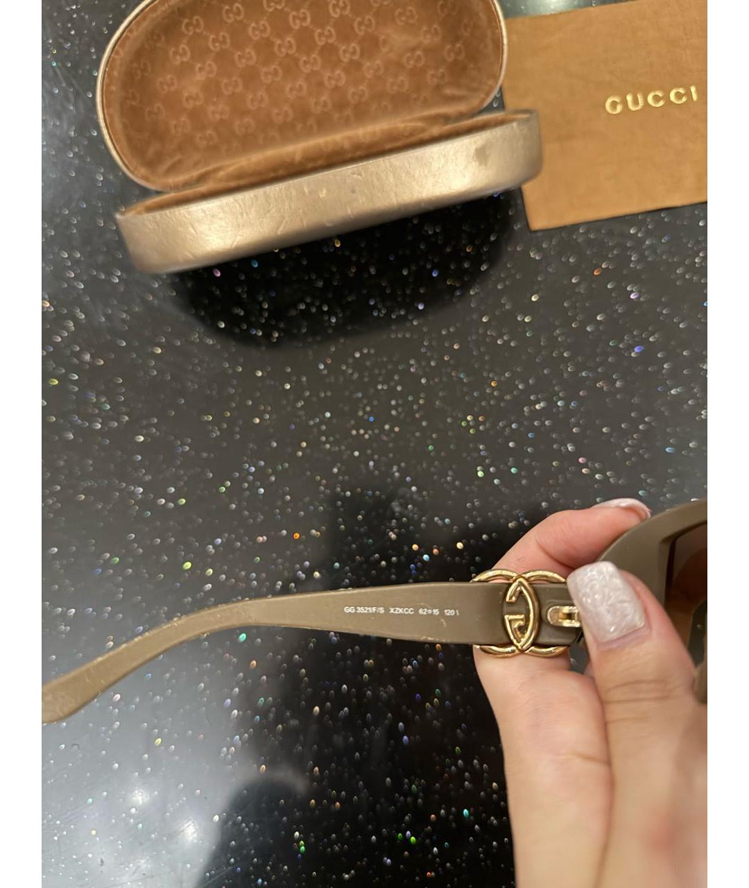 GUCCI Коричневые солнцезащитные очки, фото 4