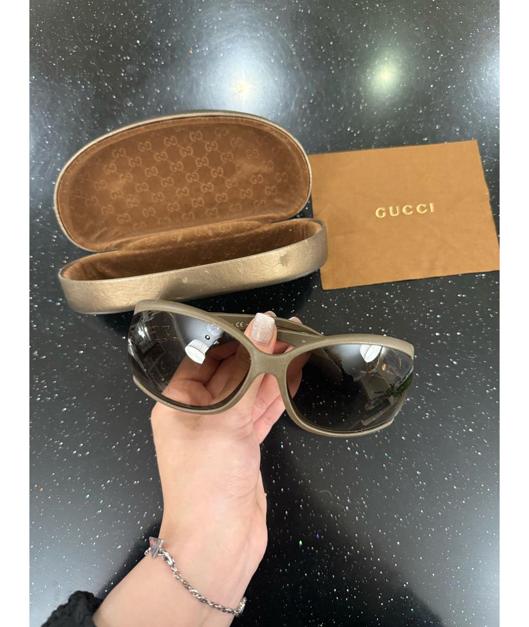GUCCI Коричневые солнцезащитные очки, фото 9