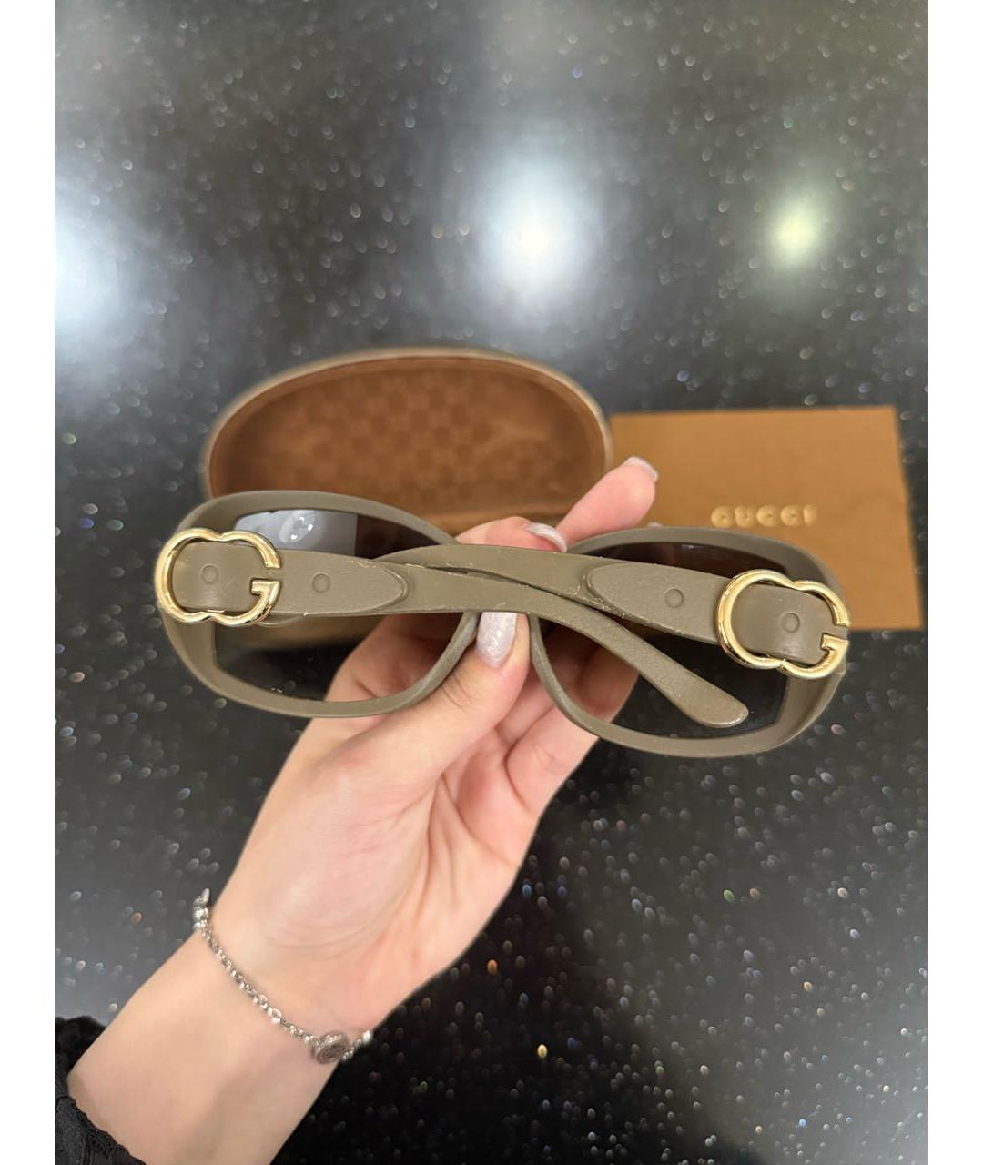 GUCCI Коричневые солнцезащитные очки, фото 2