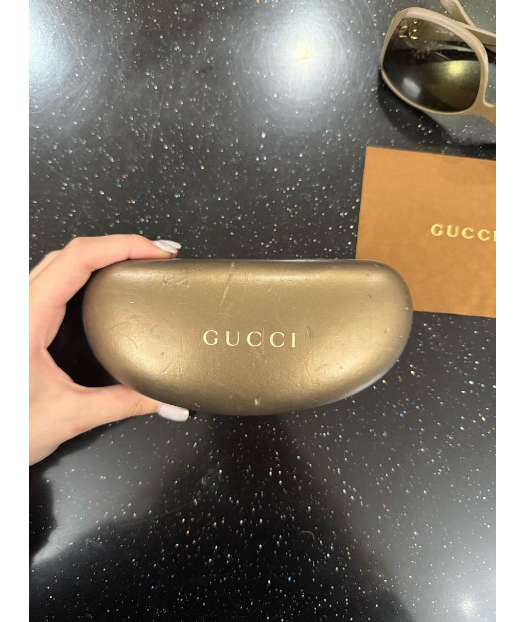 GUCCI Коричневые солнцезащитные очки, фото 6