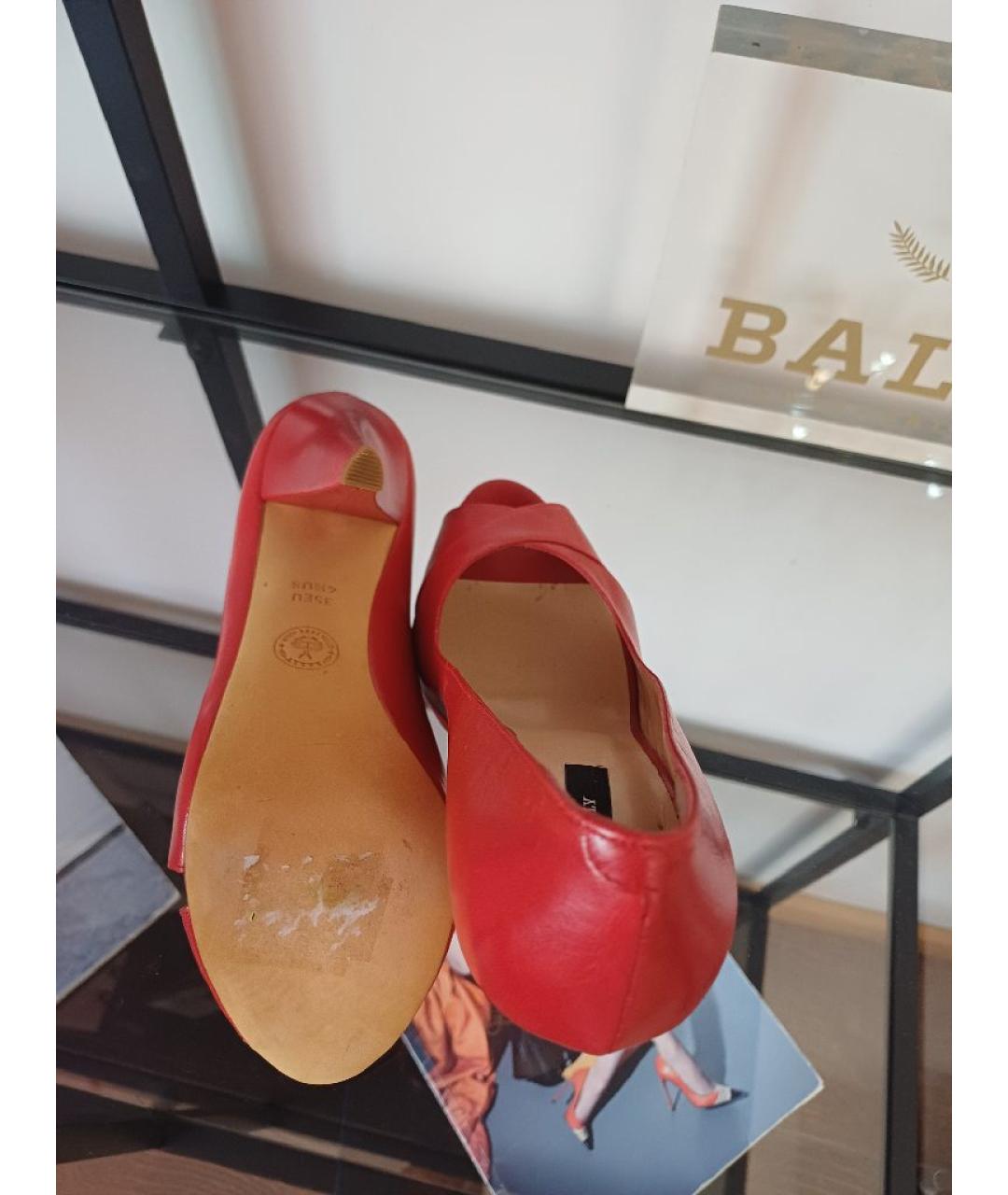 BALLY Красные кожаные туфли, фото 9