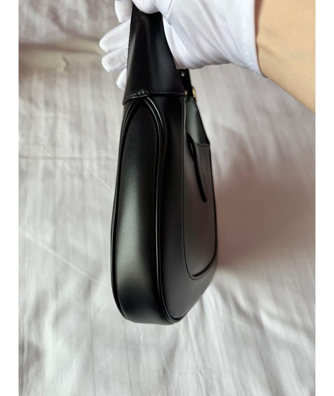 GUCCI Черная кожаная сумка с короткими ручками, фото 7