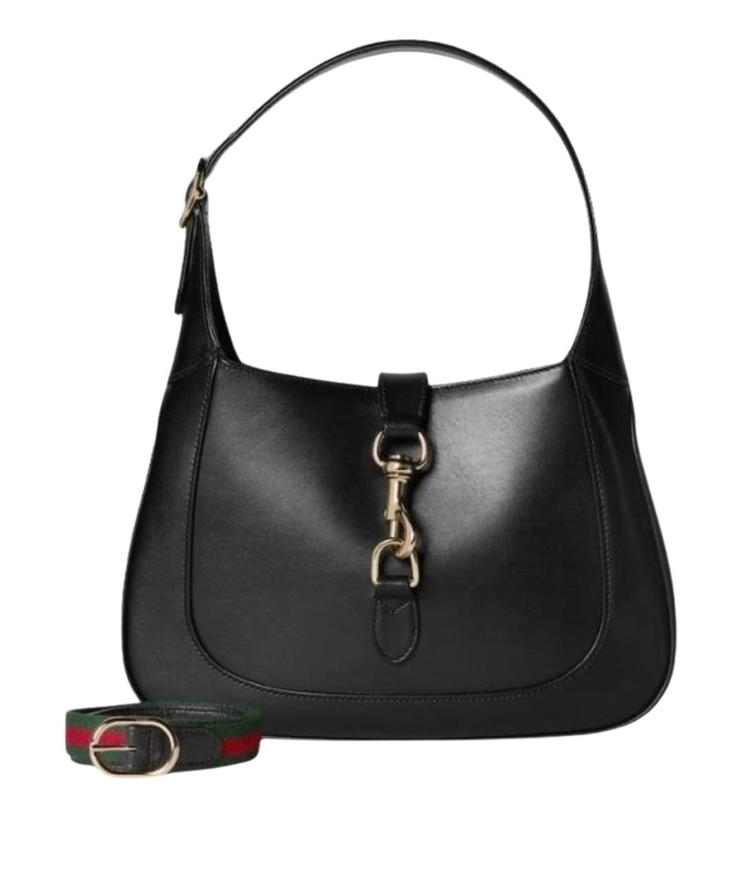 GUCCI Черная кожаная сумка с короткими ручками, фото 1