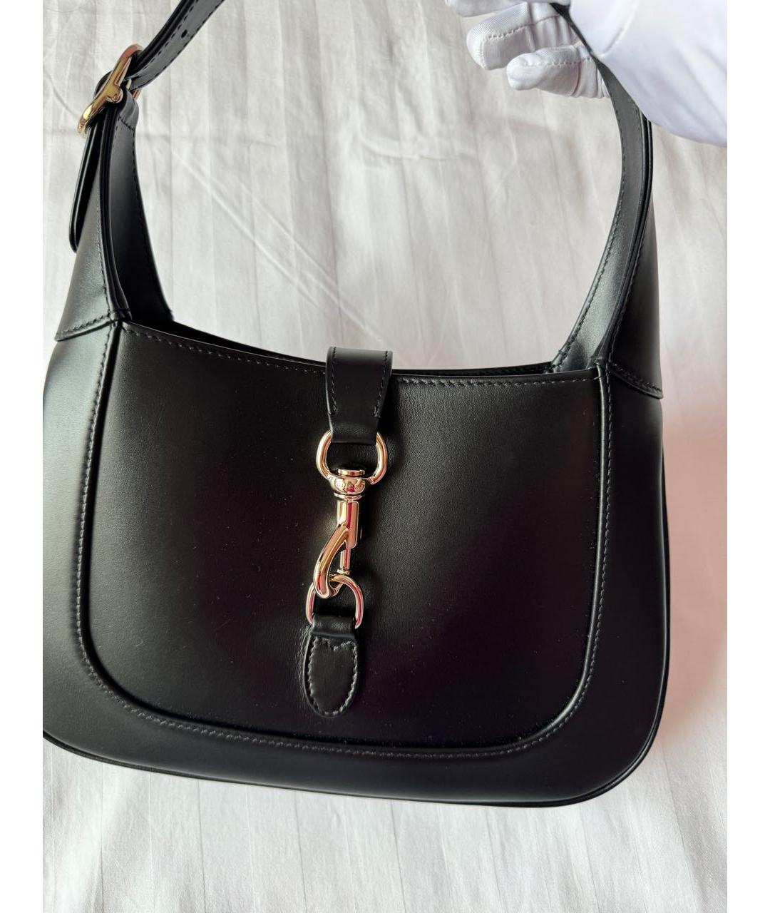 GUCCI Черная кожаная сумка с короткими ручками, фото 8