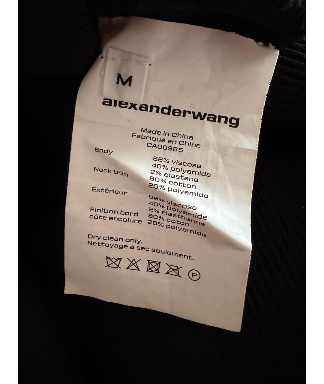 ALEXANDER WANG Черное вискозное платье, фото 4
