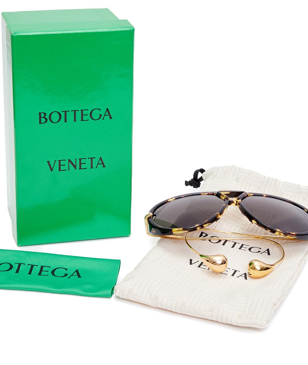 BOTTEGA VENETA Черные металлические солнцезащитные очки, фото 6