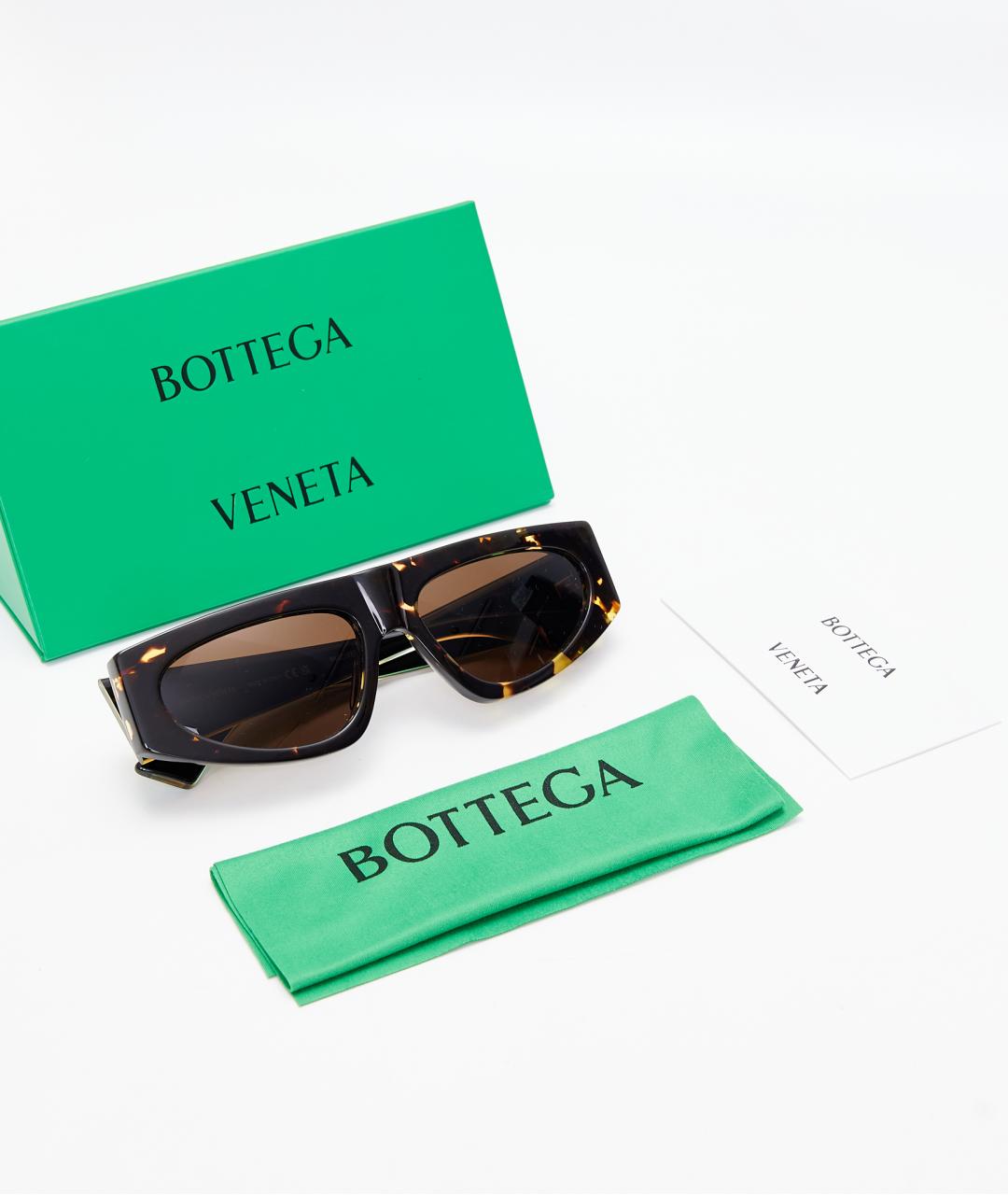 BOTTEGA VENETA Черные пластиковые солнцезащитные очки, фото 4