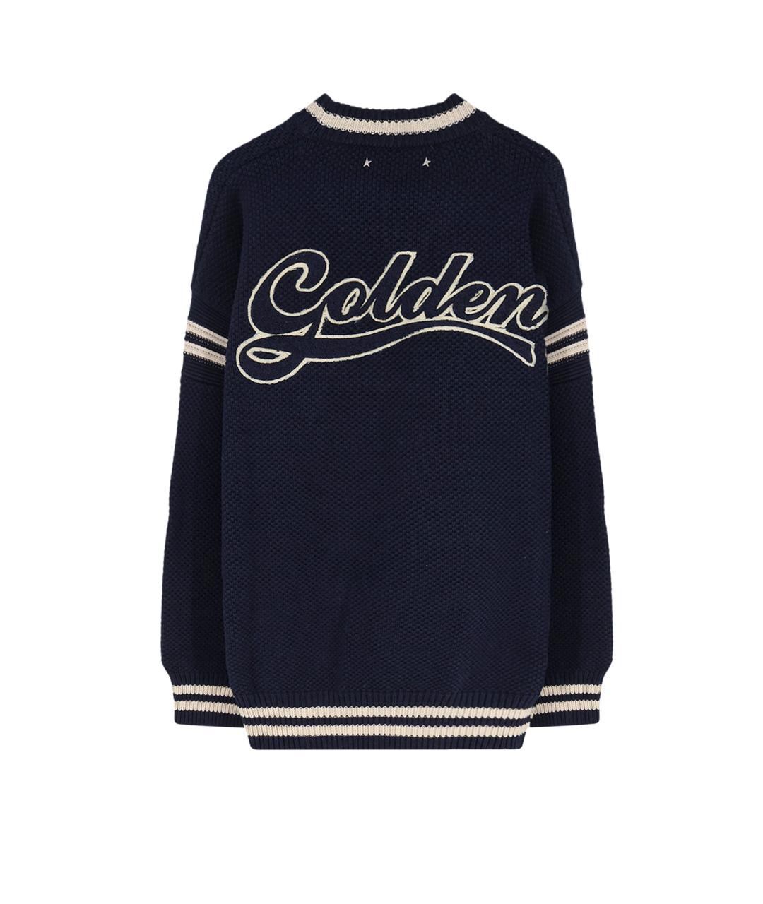 GOLDEN GOOSE DELUXE BRAND Синий хлопковый джемпер / свитер, фото 2
