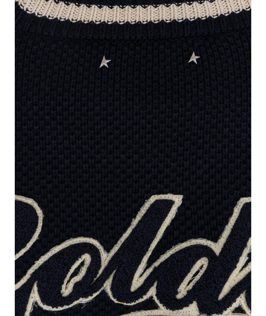 GOLDEN GOOSE DELUXE BRAND Синий хлопковый джемпер / свитер, фото 3