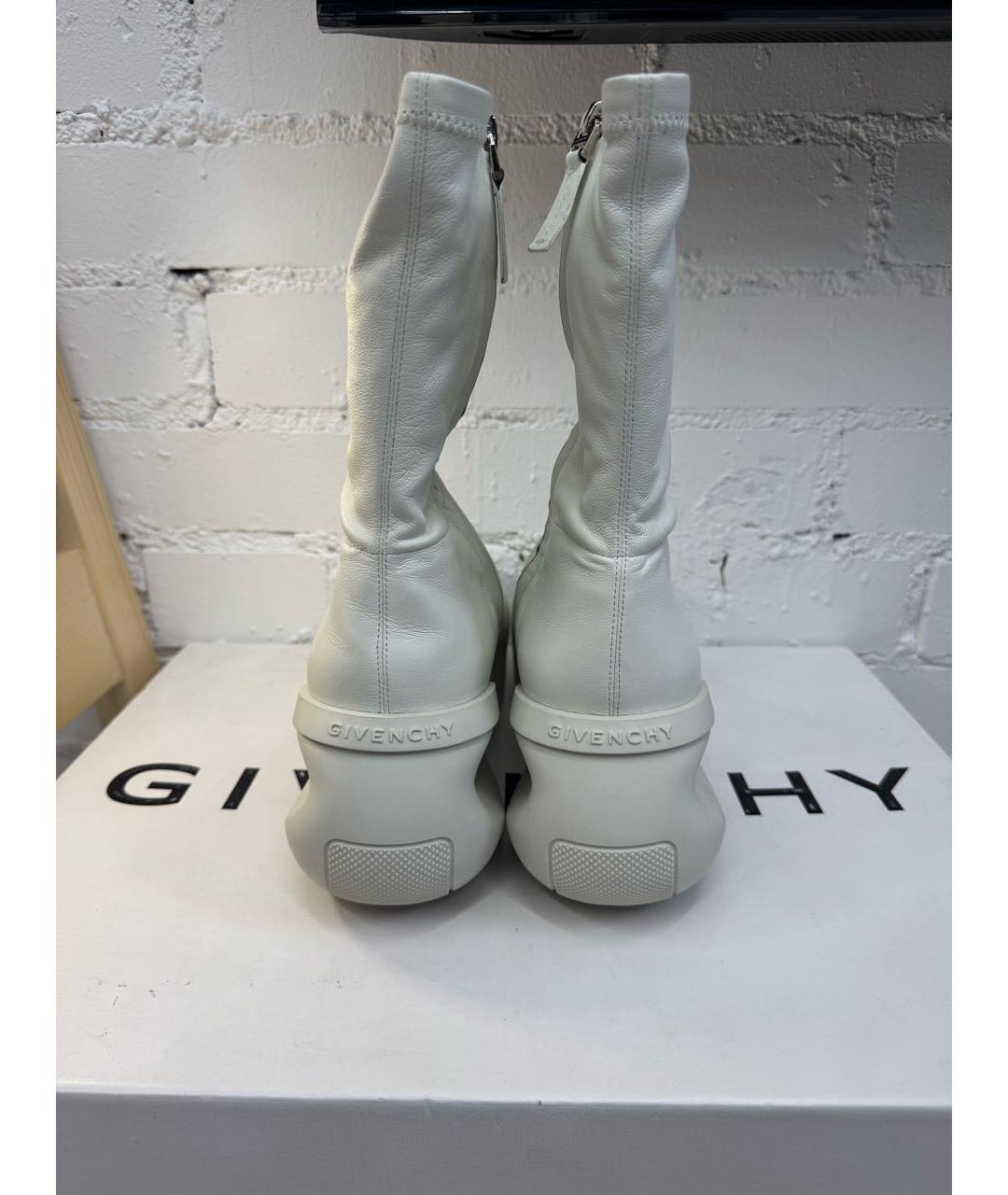 GIVENCHY Белые кожаные сапоги, фото 4