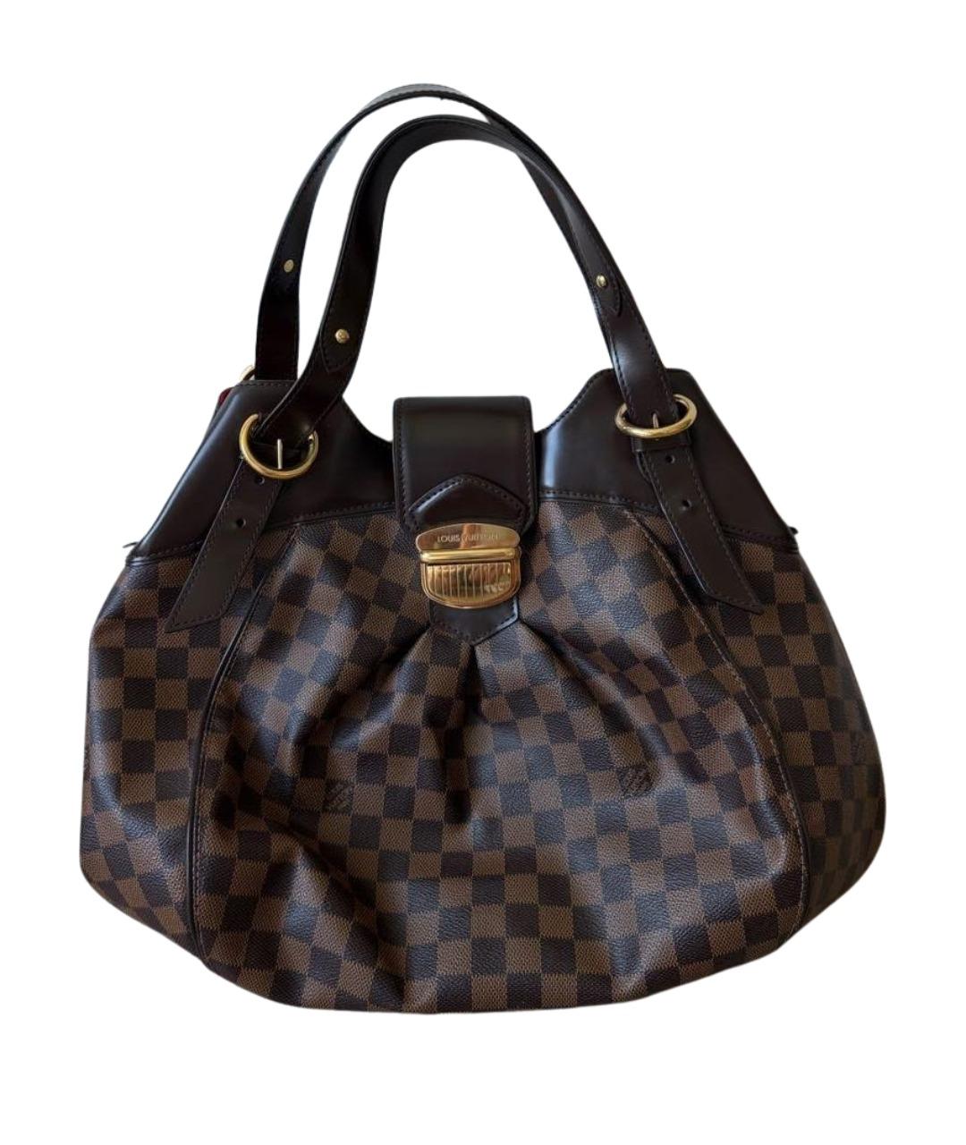 LOUIS VUITTON Коричневая кожаная сумка через плечо, фото 1