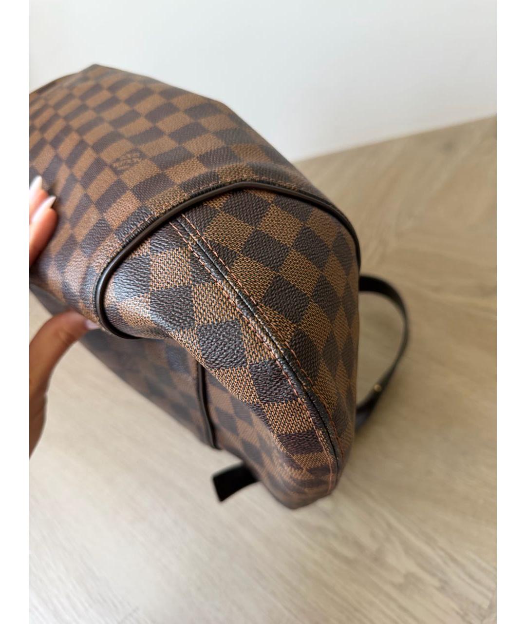LOUIS VUITTON Коричневая кожаная сумка через плечо, фото 5