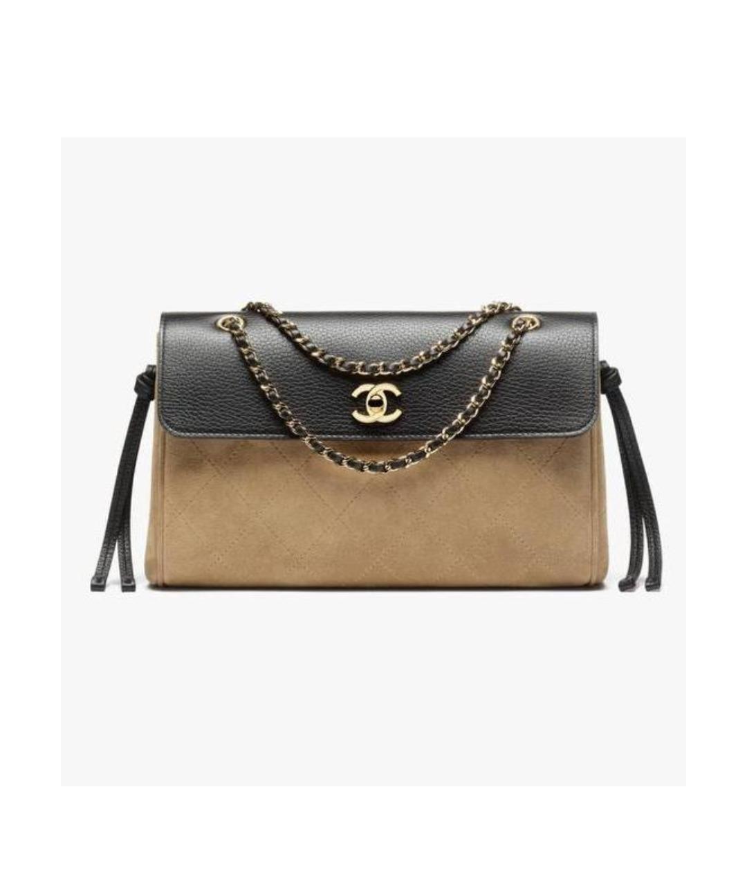 CHANEL Коричневая замшевая сумка через плечо, фото 2