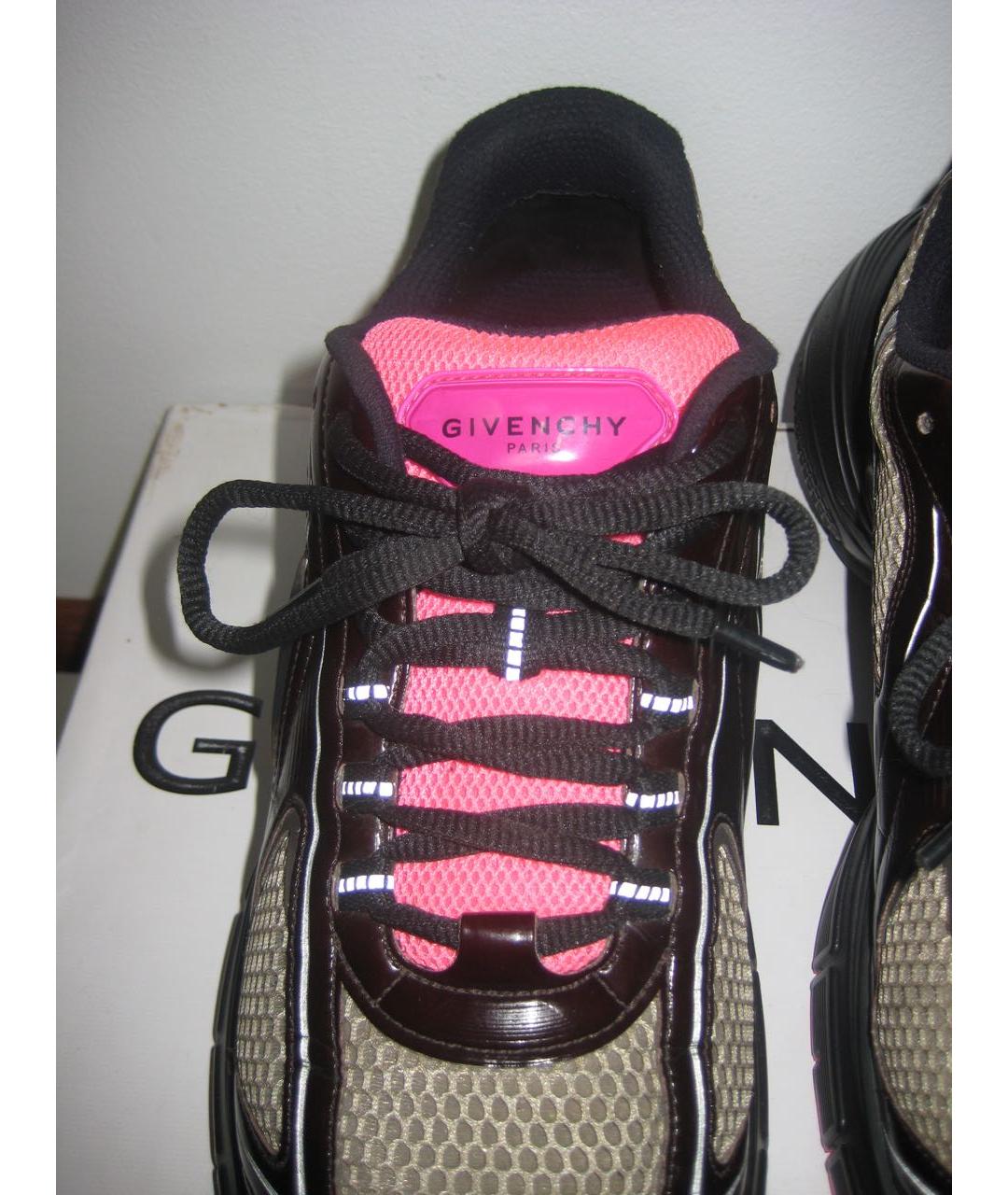 GIVENCHY Черные низкие кроссовки / кеды из лакированной кожи, фото 4