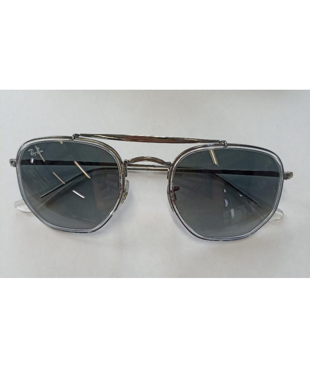 RAY BAN Серые металлические солнцезащитные очки, фото 2