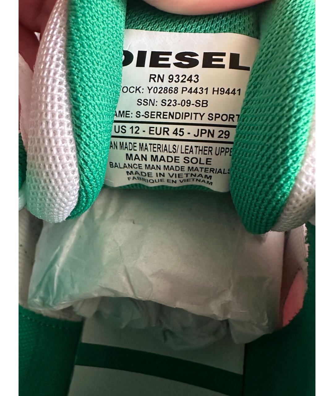 DIESEL Белые замшевые низкие кроссовки / кеды, фото 8