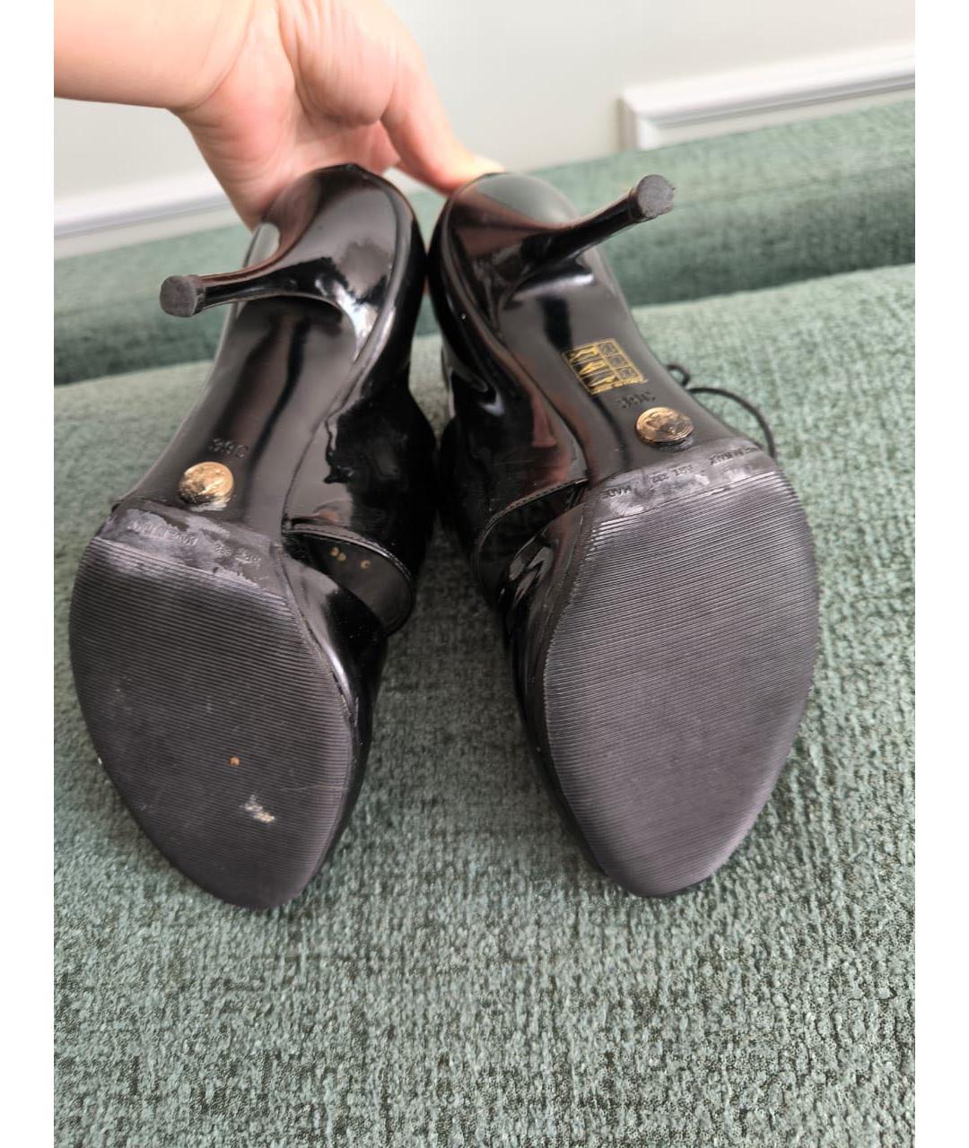 GUCCI Черные кожаные босоножки, фото 5