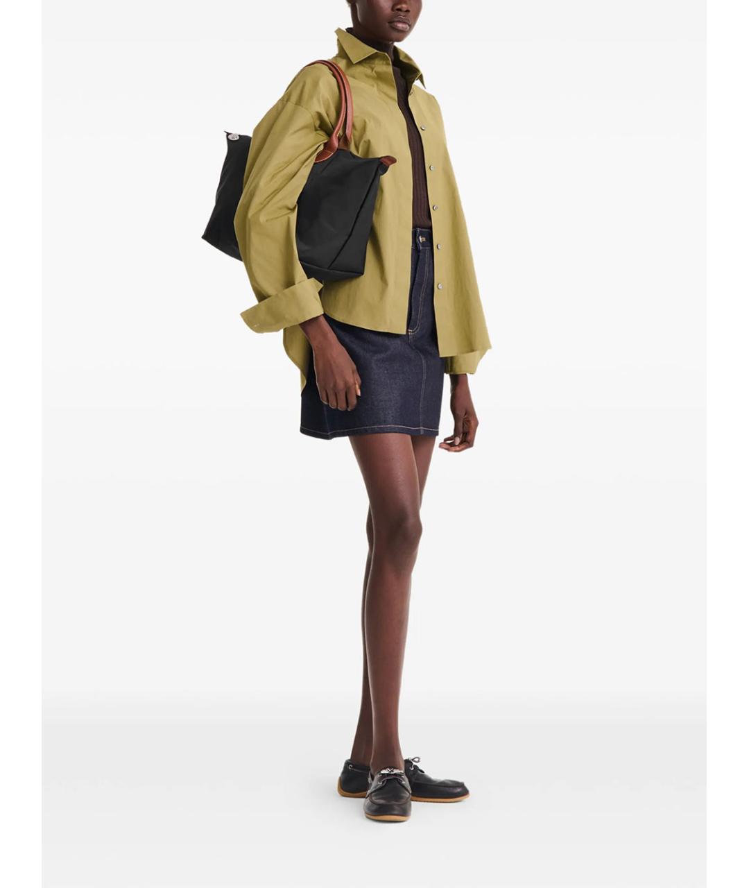 LONGCHAMP Черная синтетическая сумка тоут, фото 2