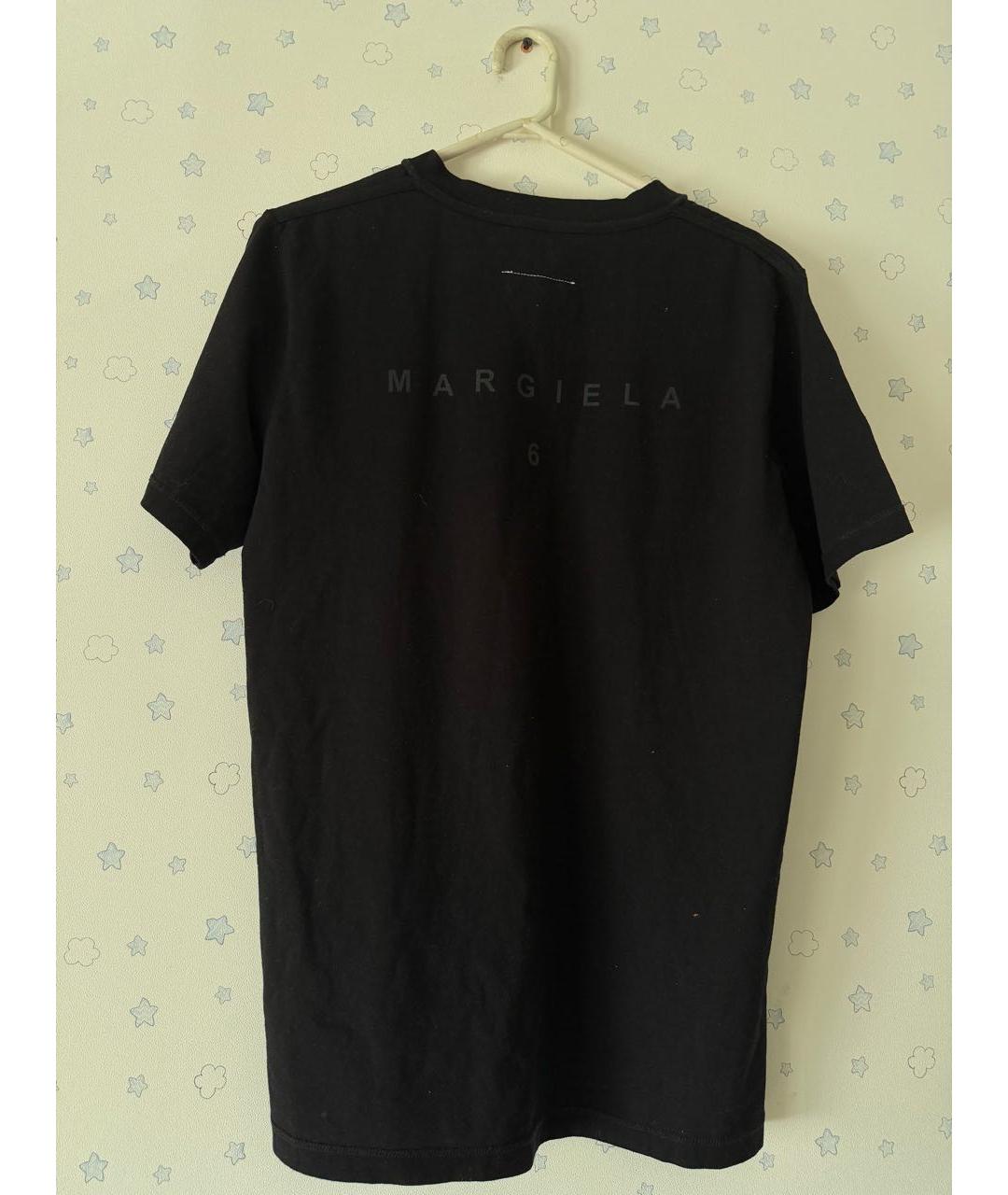 MM6 MAISON MARGIELA Черная хлопковая футболка, фото 2