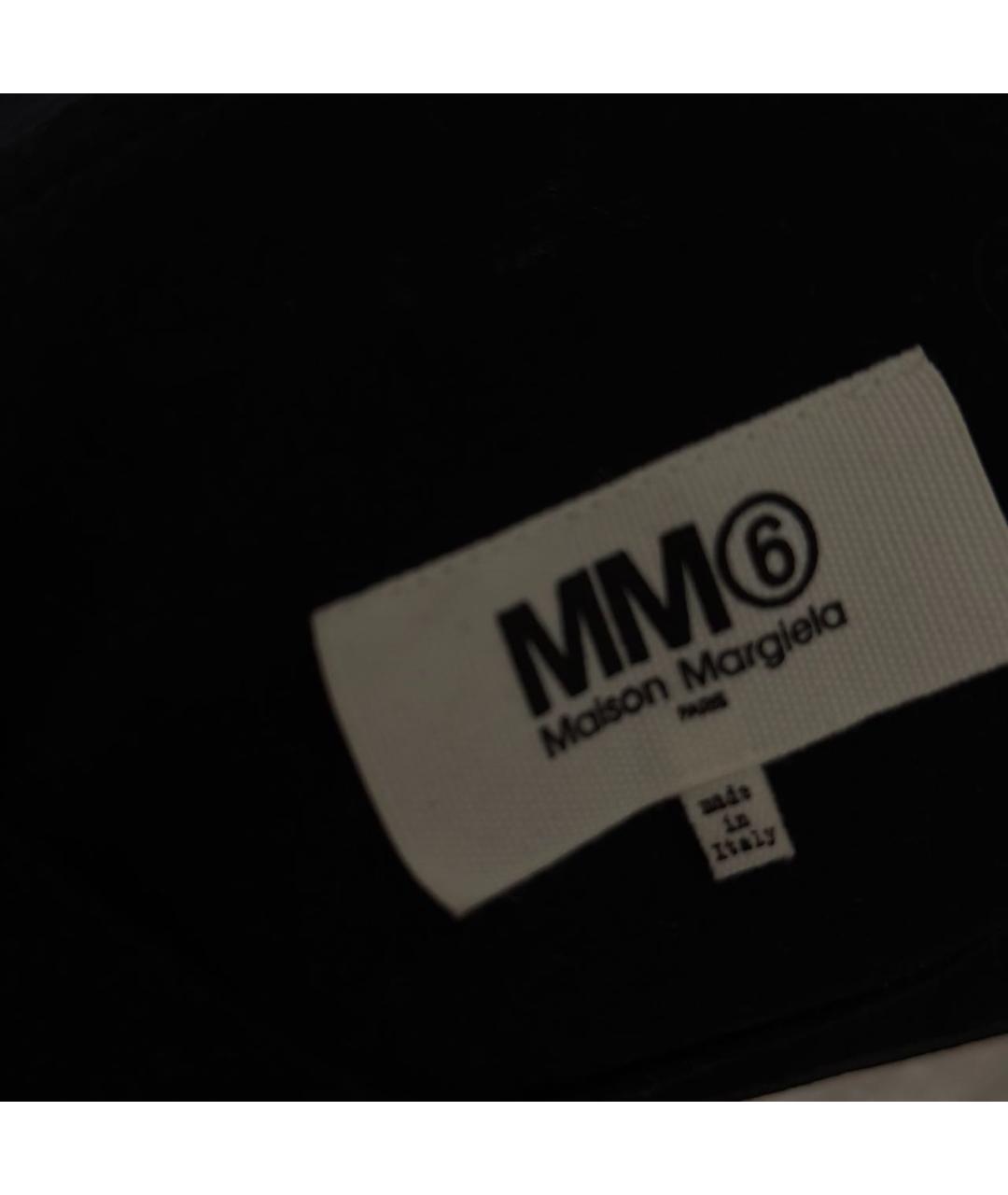 MM6 MAISON MARGIELA Черная хлопковая футболка, фото 4