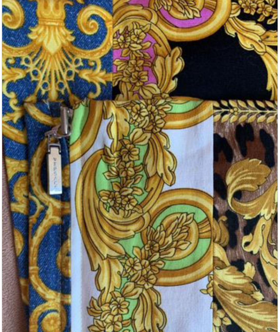 VERSACE Мульти брюки широкие, фото 4