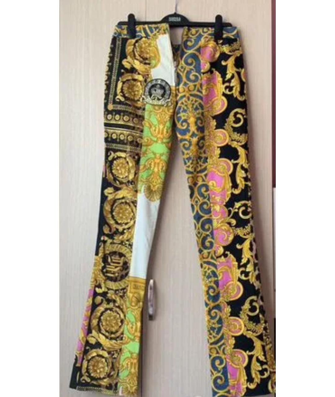 VERSACE Мульти брюки широкие, фото 2