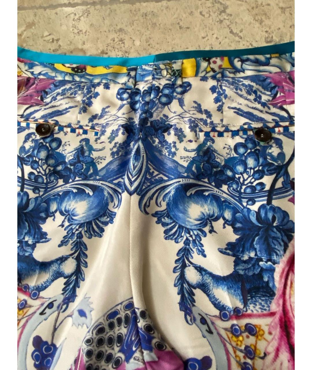 ROBERTO CAVALLI Мульти шелковые брюки узкие, фото 5