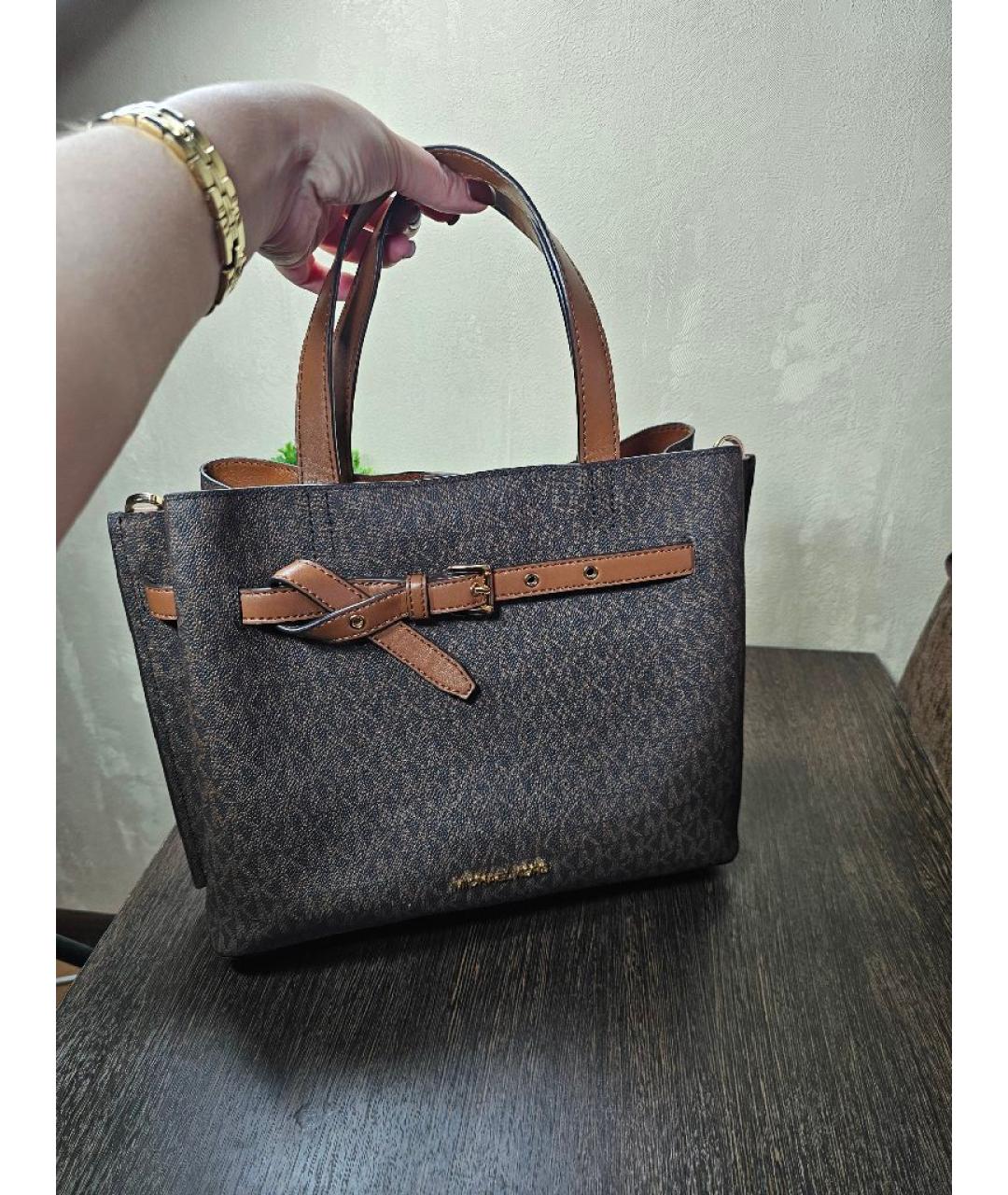 MICHAEL MICHAEL KORS Коричневая сумка с короткими ручками, фото 2