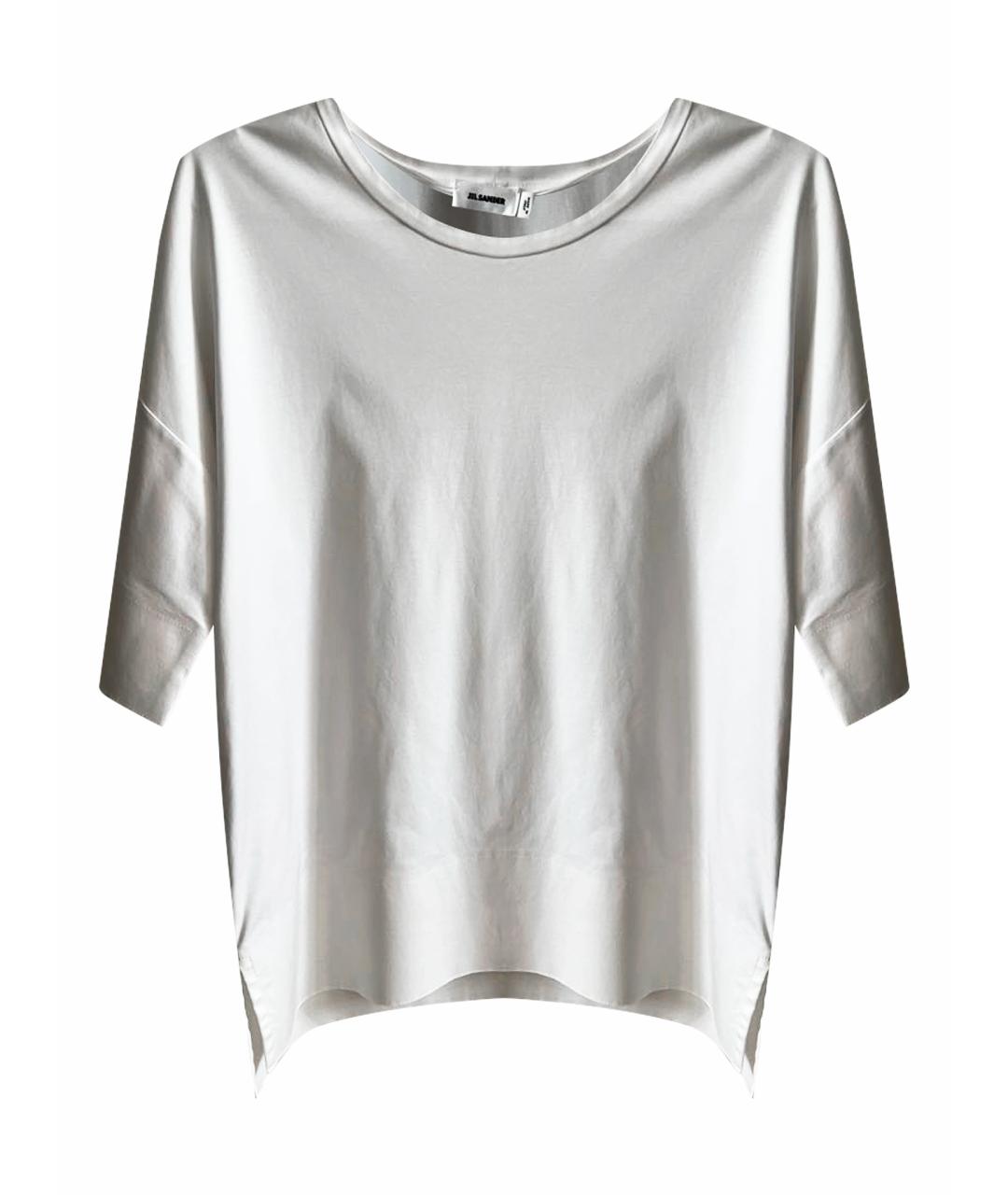 JIL SANDER Белая хлопковая футболка, фото 1