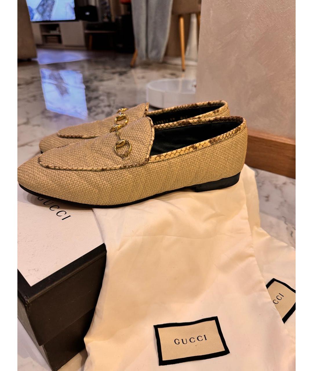 GUCCI Горчичные лоферы, фото 3