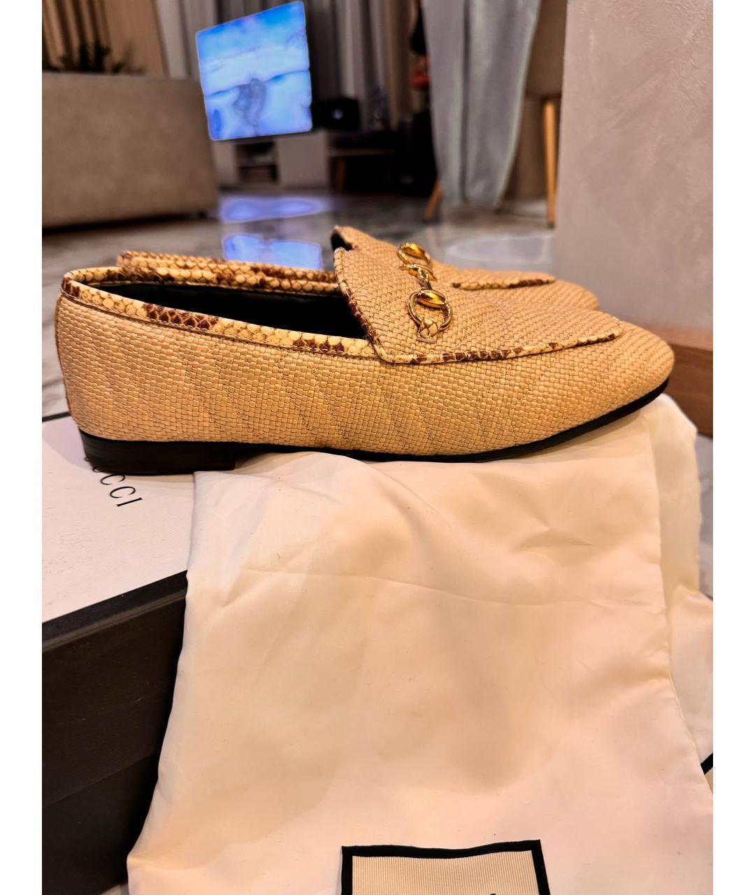 GUCCI Горчичные лоферы, фото 7