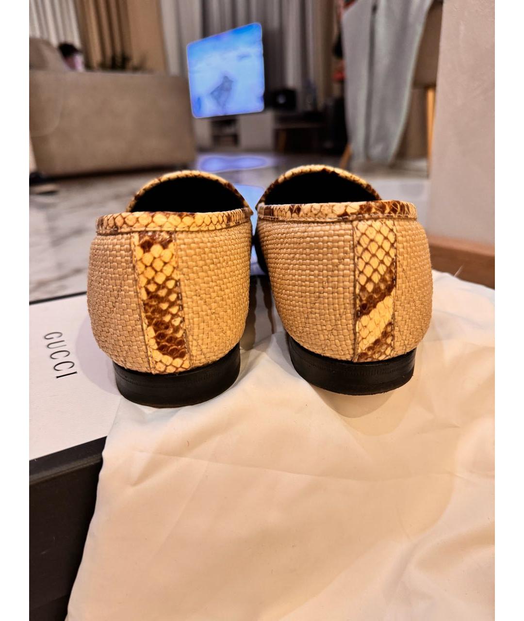 GUCCI Горчичные лоферы, фото 4