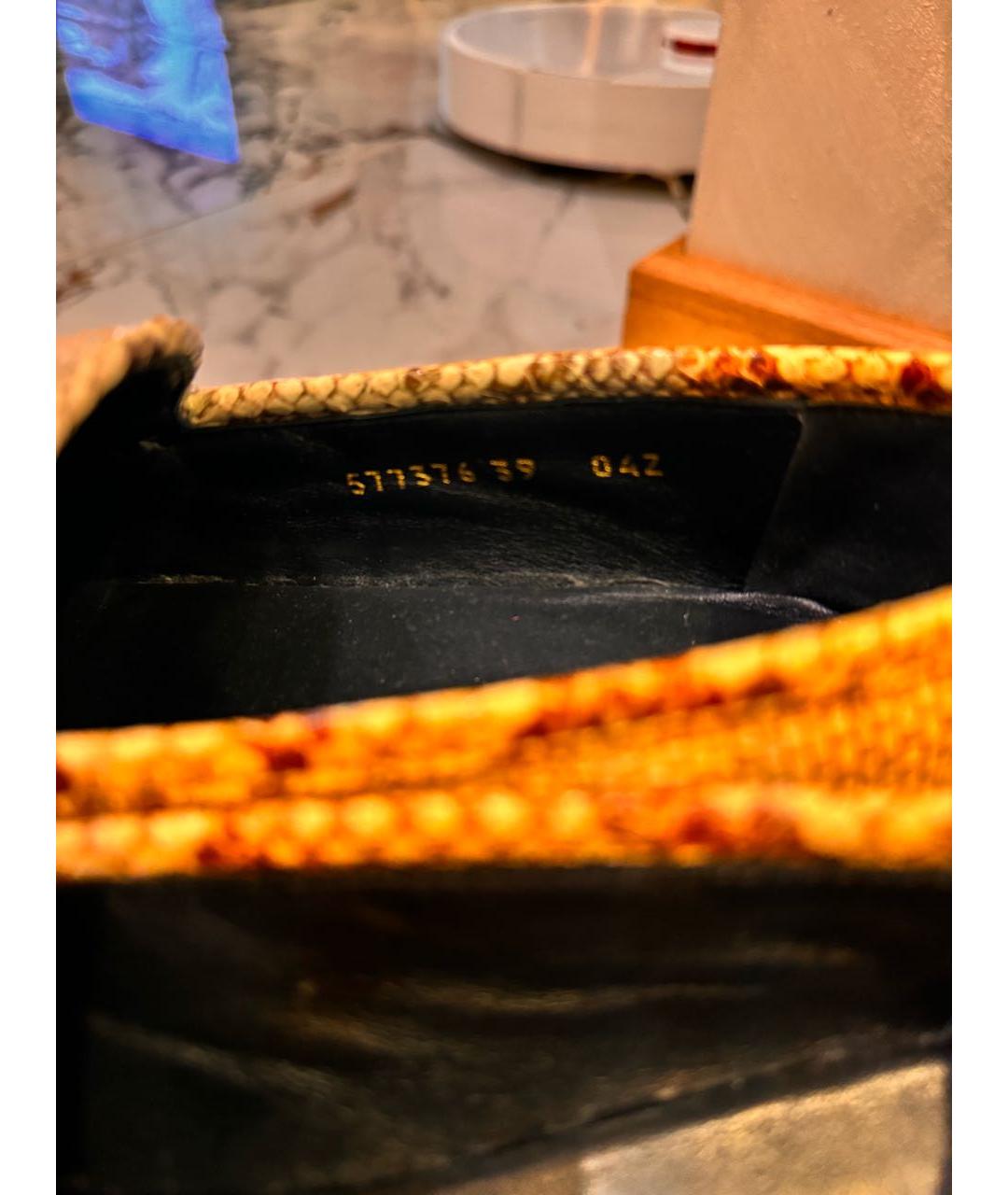 GUCCI Горчичные лоферы, фото 5