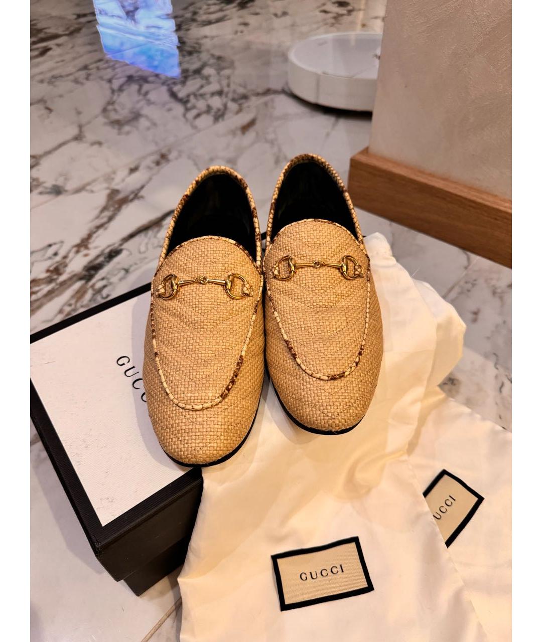 GUCCI Горчичные лоферы, фото 2