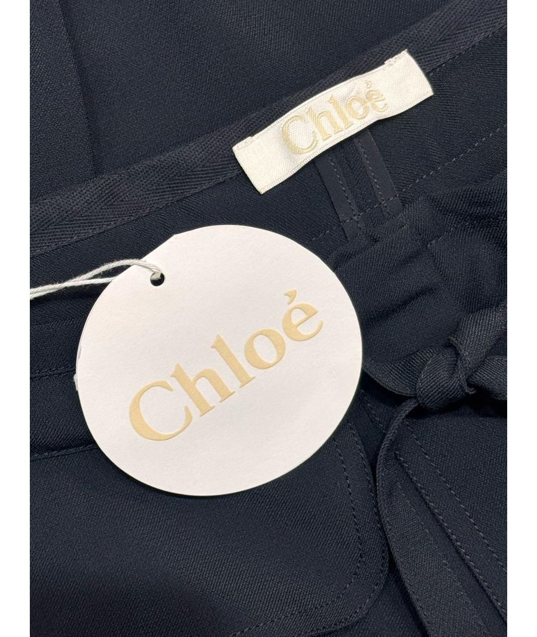CHLOE Черные вискозные брюки широкие, фото 8