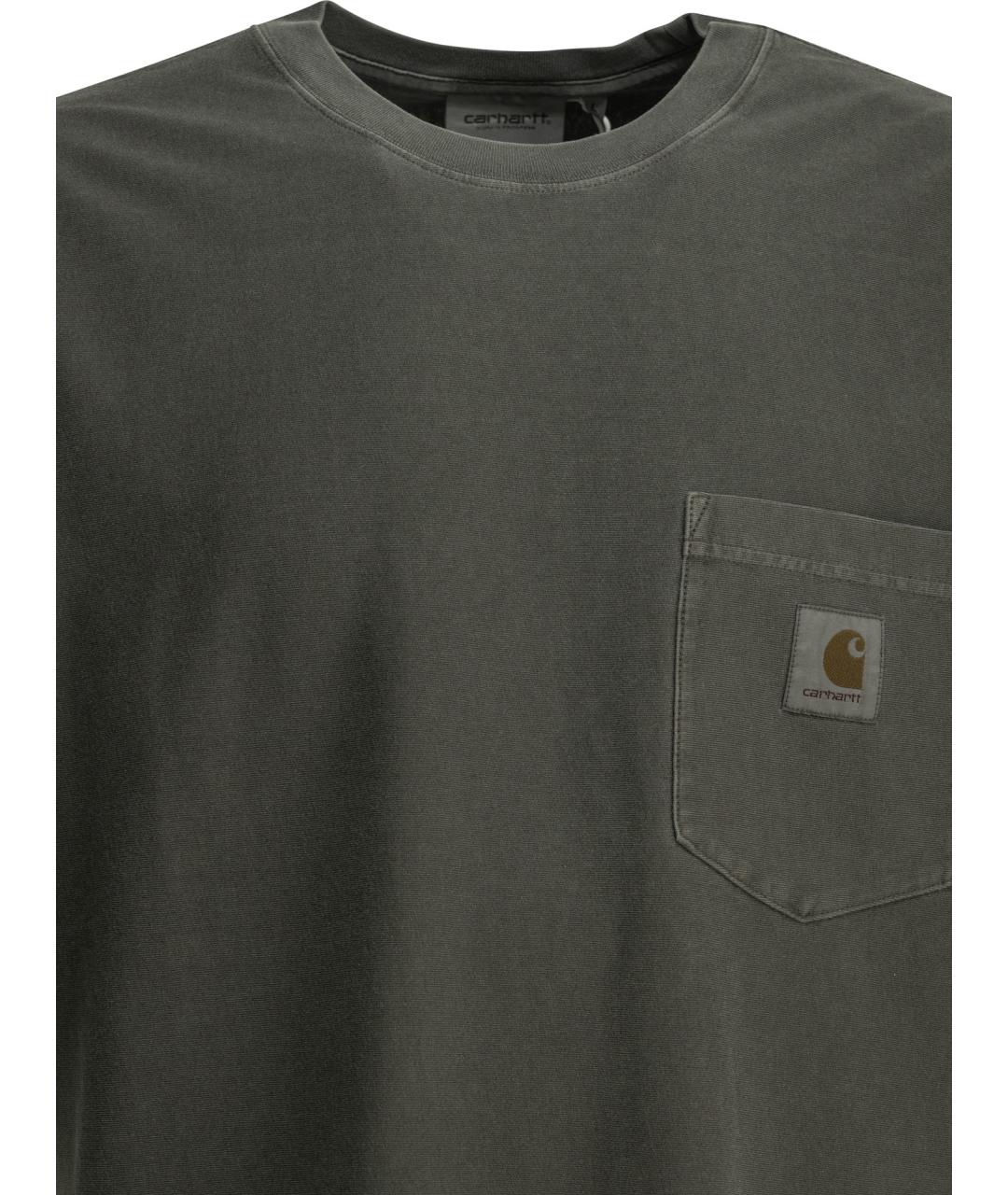 CARHARTT WIP Черная хлопковая футболка, фото 3