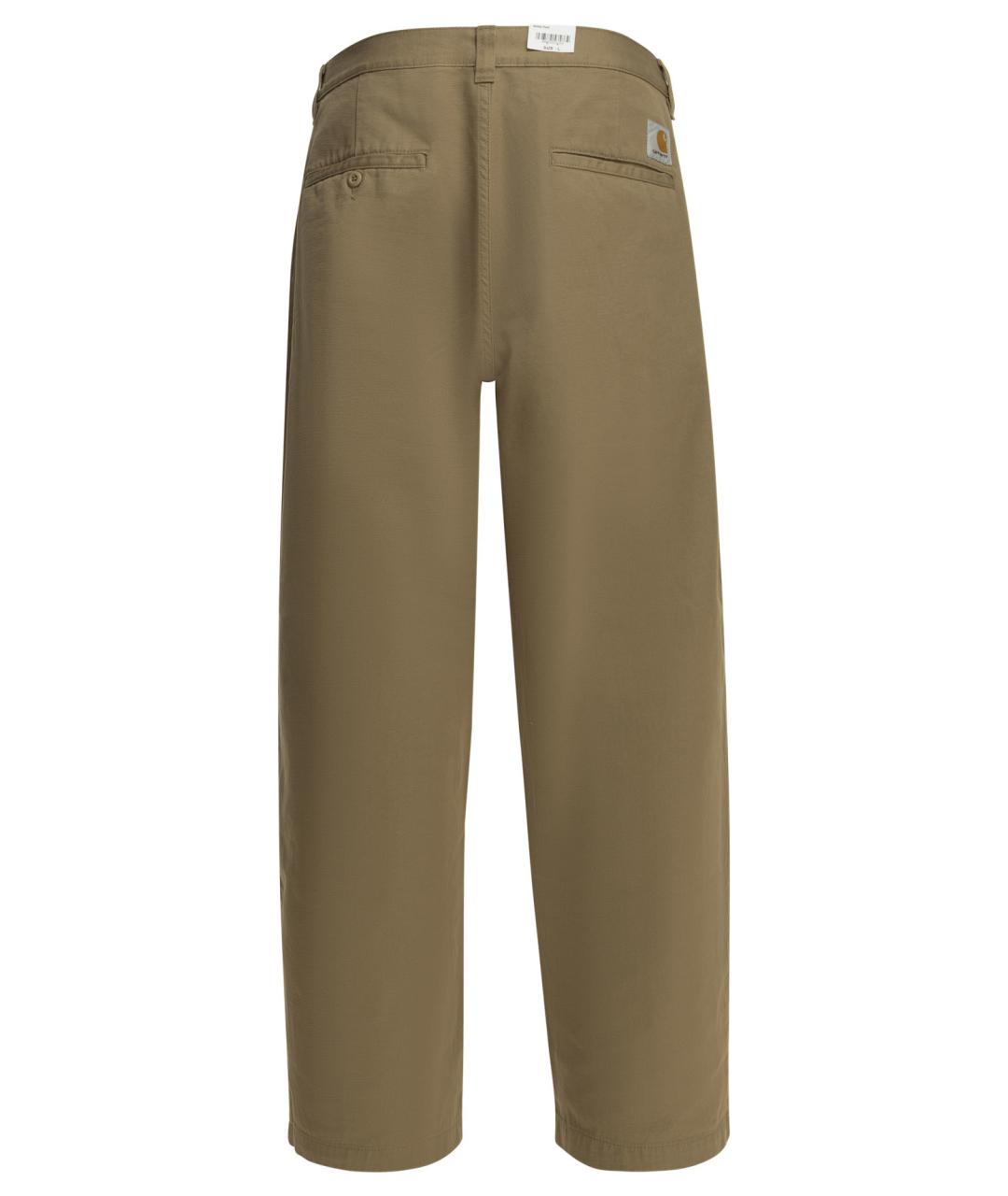 CARHARTT WIP Бежевые хлопковые повседневные брюки, фото 2