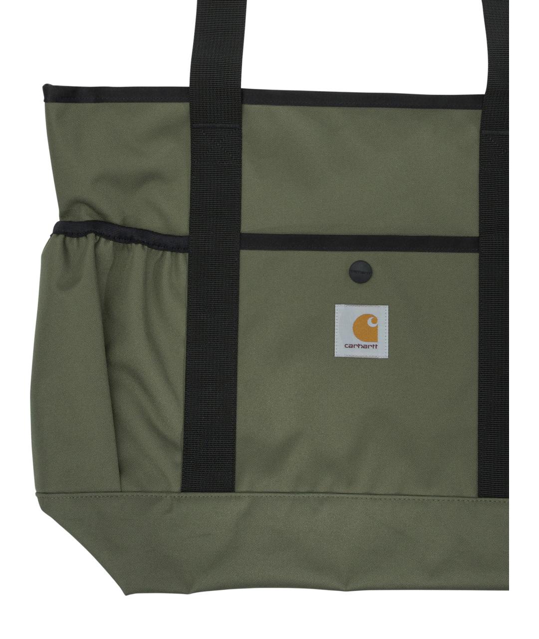 CARHARTT WIP Зеленая синтетическая сумка тоут, фото 3