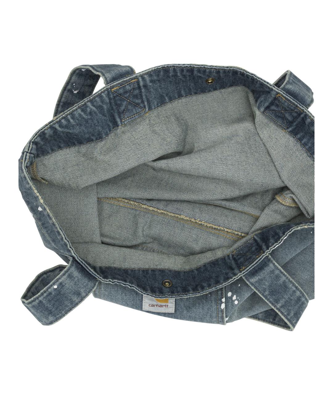 CARHARTT WIP Синяя деним сумка тоут, фото 4