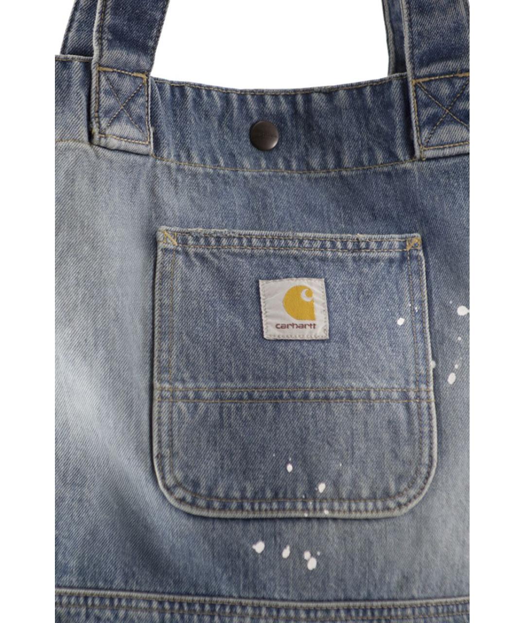CARHARTT WIP Синяя деним сумка тоут, фото 5